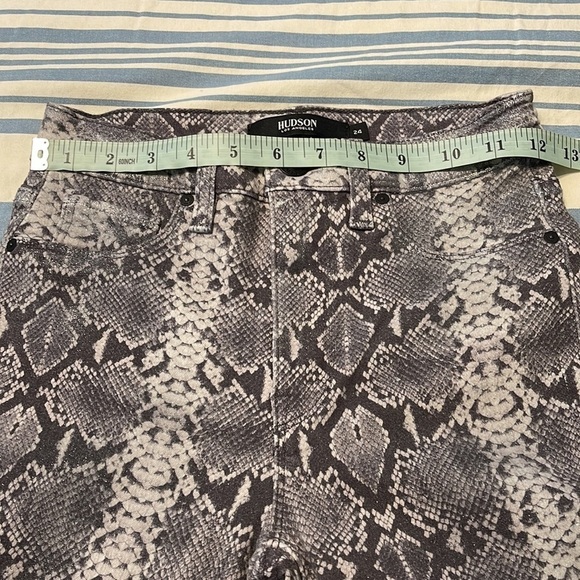 $5 for $25 Hudson Jeans Barbara High Rise Super Skinny Python Print size 24 - Picture 9 of 11